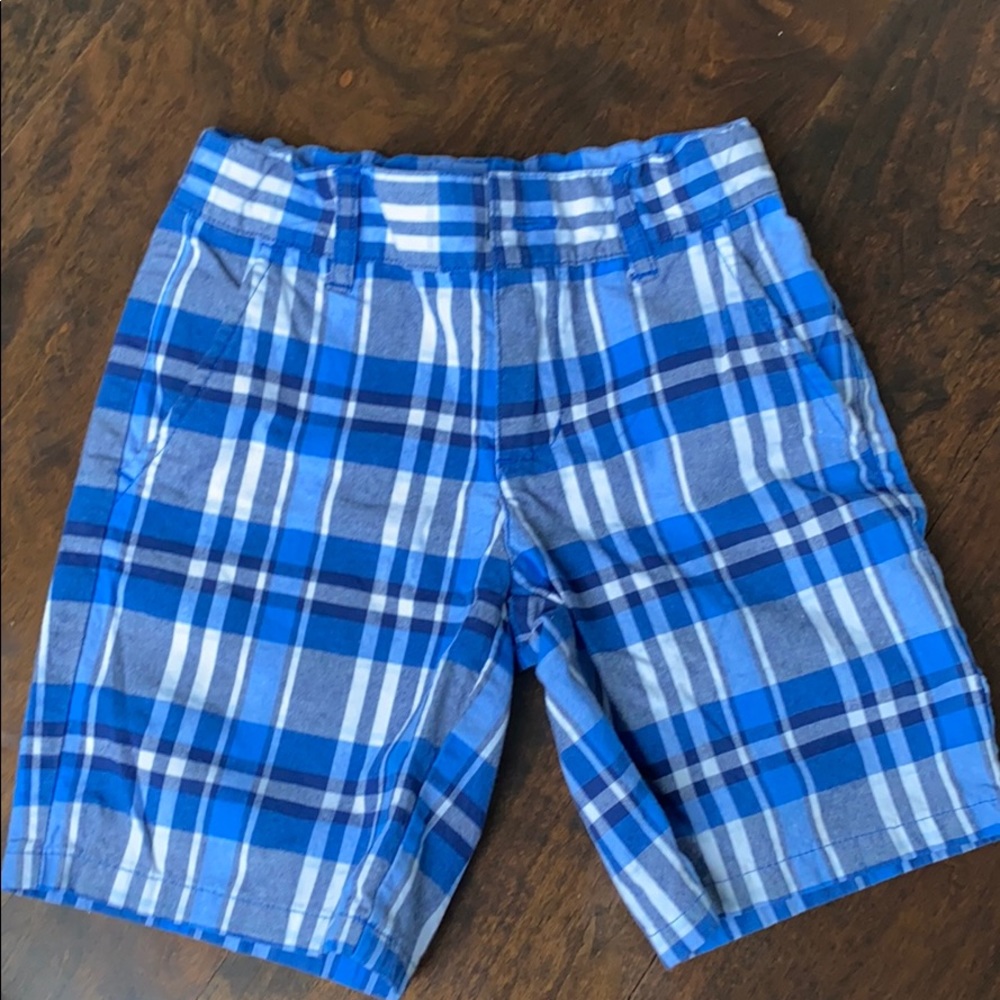 Blue plaid Janie and Jack shorts